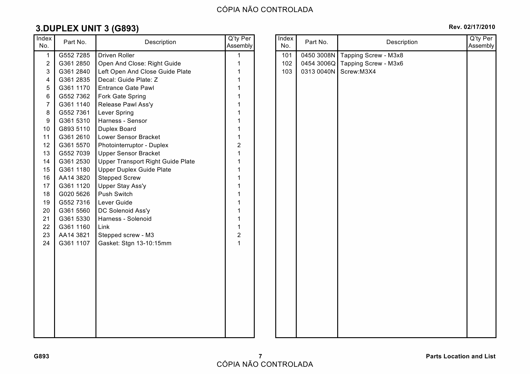 RICOH Options G893 DUPLEX-UNIT-AD1000 Parts Catalog PDF download-4 RICOH Options G893 DUPLEX-UNIT-AD1000 Parts Catalog PDF download-4